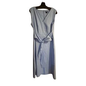 NWT Ann Taylor Blue tie waist shift dress sz 8